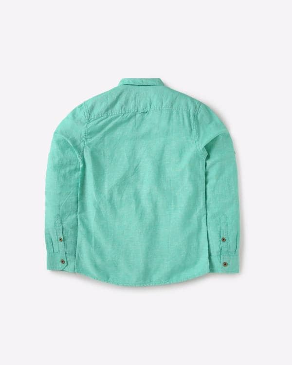 Textured SpreadCollar Shirt with RollUp Tabs JioMart