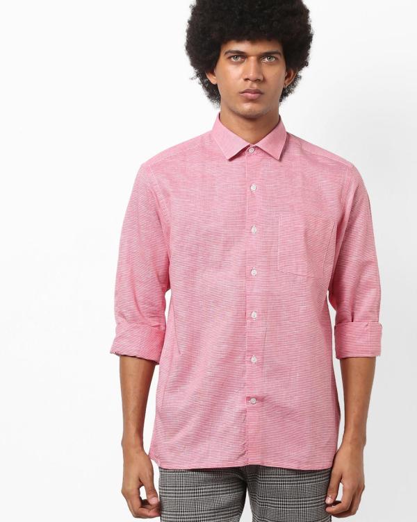 Textured Shirt with Patch Pocket JioMart