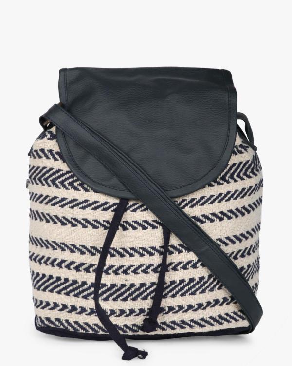 Woven Bucket Bag with FlapOver JioMart