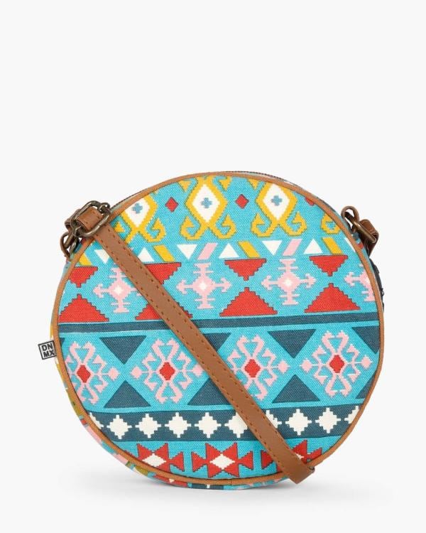 Printed Sling Bag with Zip Closure JioMart