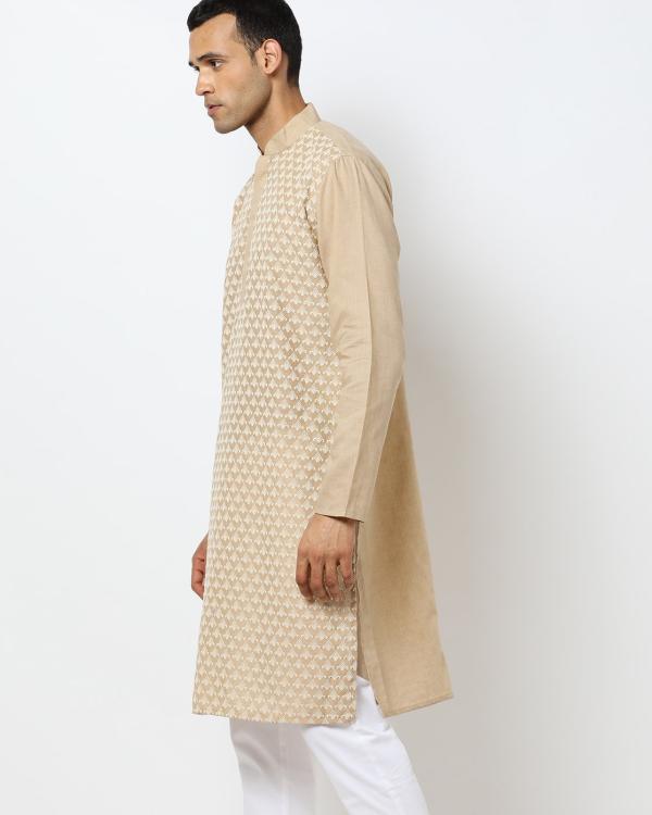 Printed Kurta with Mandarin Collar JioMart