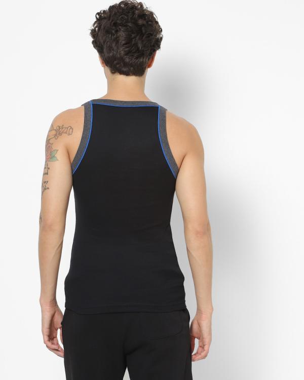Gym Vest with Contrast Hemline JioMart