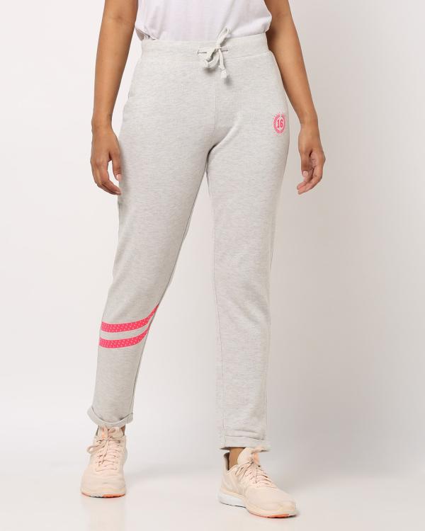 Drawstring Track Pants with Placement Print JioMart