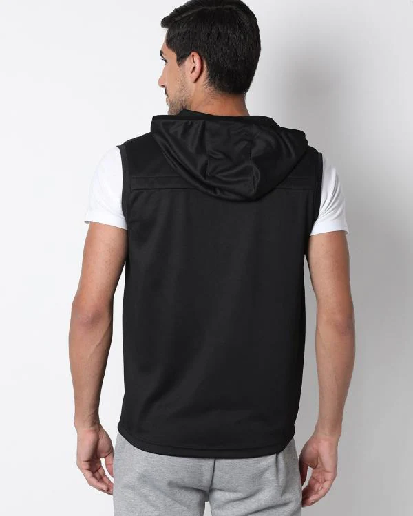 Sleeveless Hoodie with Split Kangaroo Pockets JioMart
