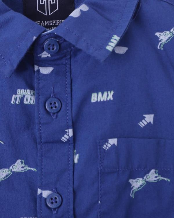 Printed SpreadCollar Shirt with Patch Pocket JioMart