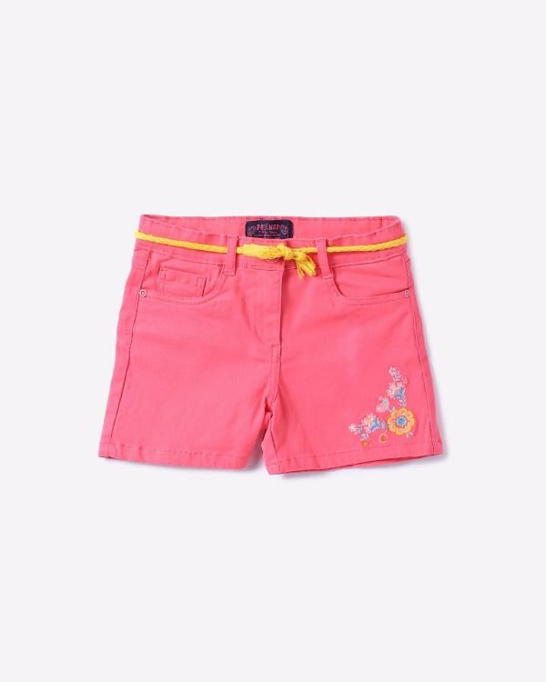 Embroidered Shorts with TieUp JioMart