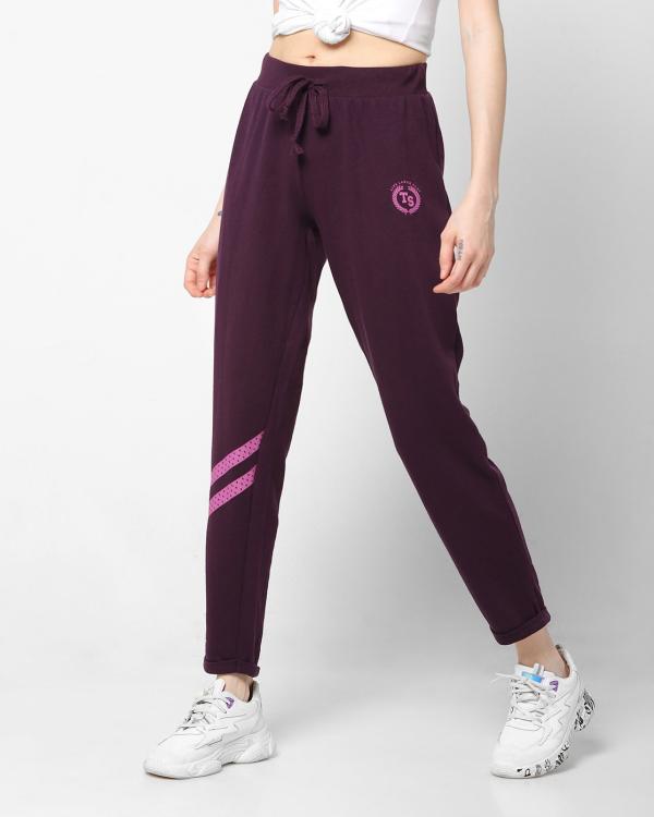 Drawstring Track Pants with Contrast Stripes JioMart