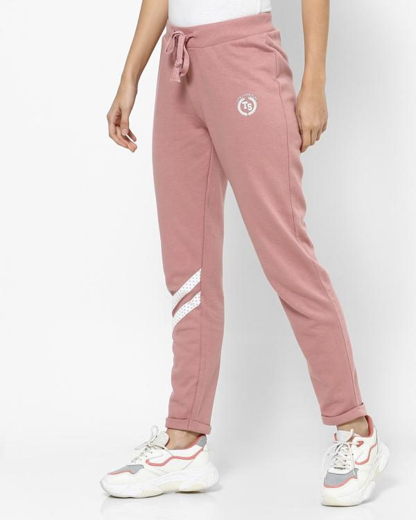Drawstring Track Pants with Contrast Stripes JioMart