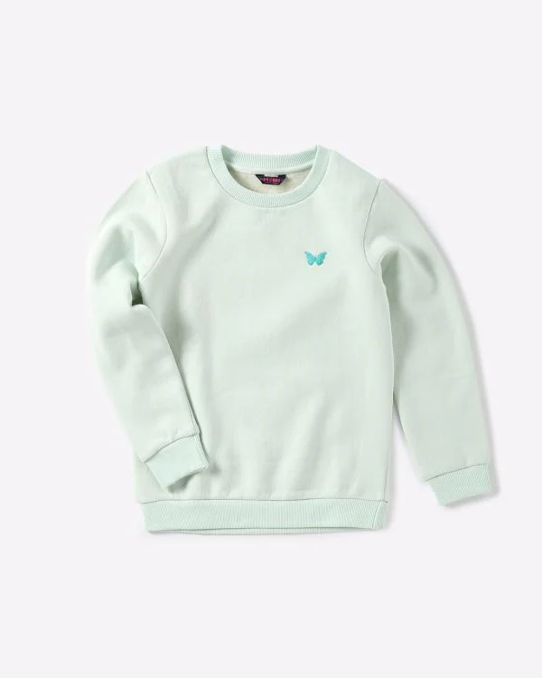 CrewNeck Sweatshirt with Placement Embroidery JioMart