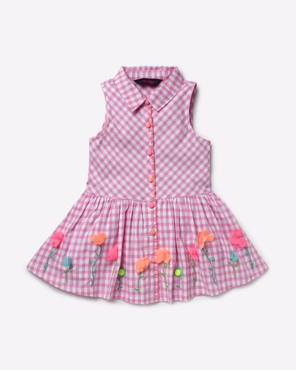 Gingham Checked Shirt Dress JioMart