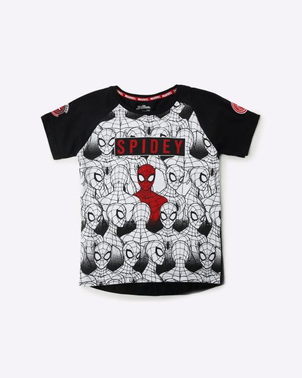 Spider-Man Print Round-Neck T-shirt - JioMart