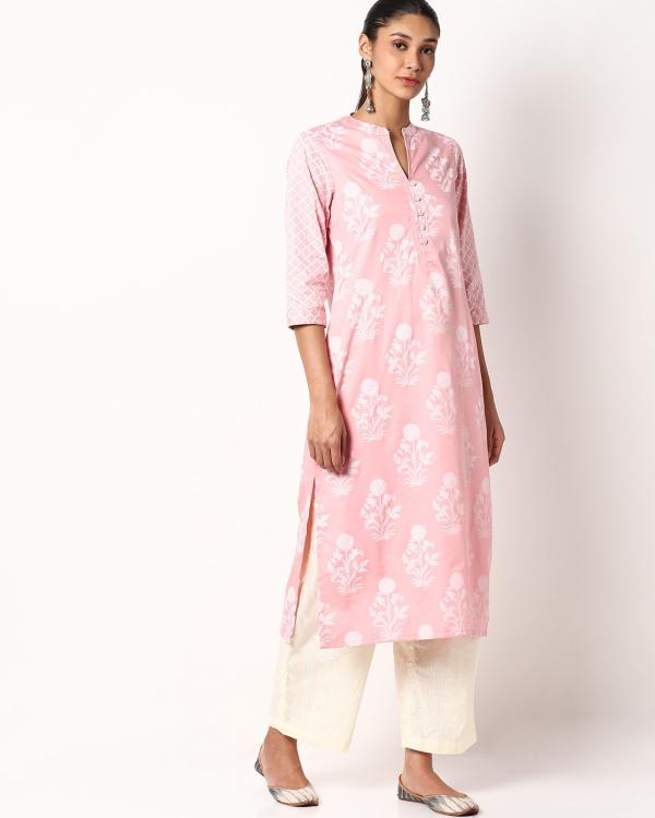 Printed Straight Kurta with AnkleLength Pants JioMart