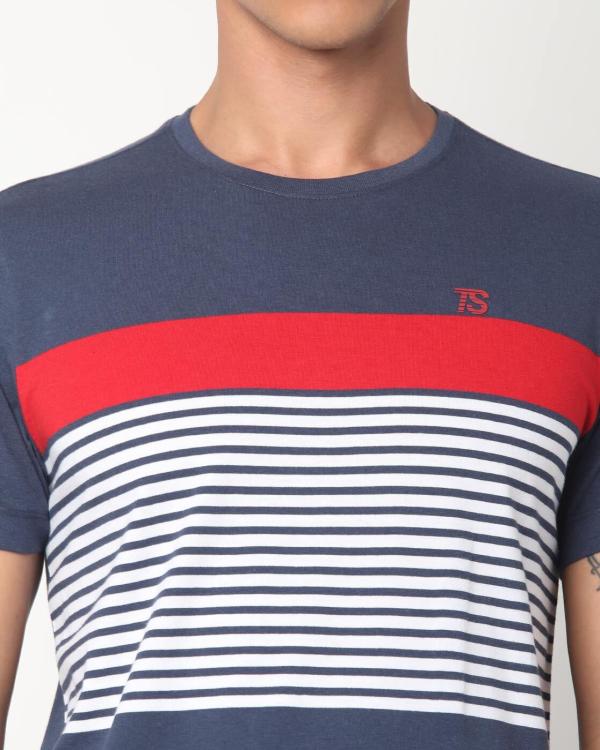 adidas striped crew neck