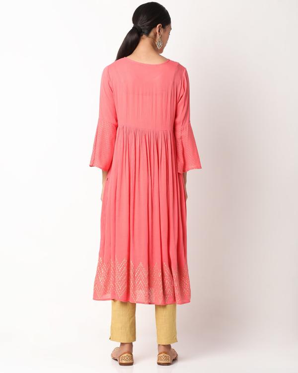 Printed Flared Kurta with Bell Sleeves JioMart