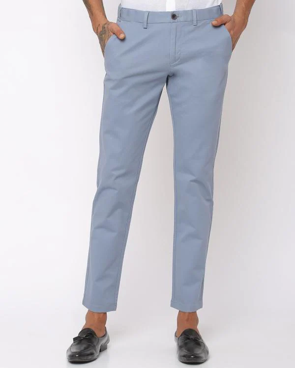 Cropped Chino Pants with Slip Pockets - JioMart
