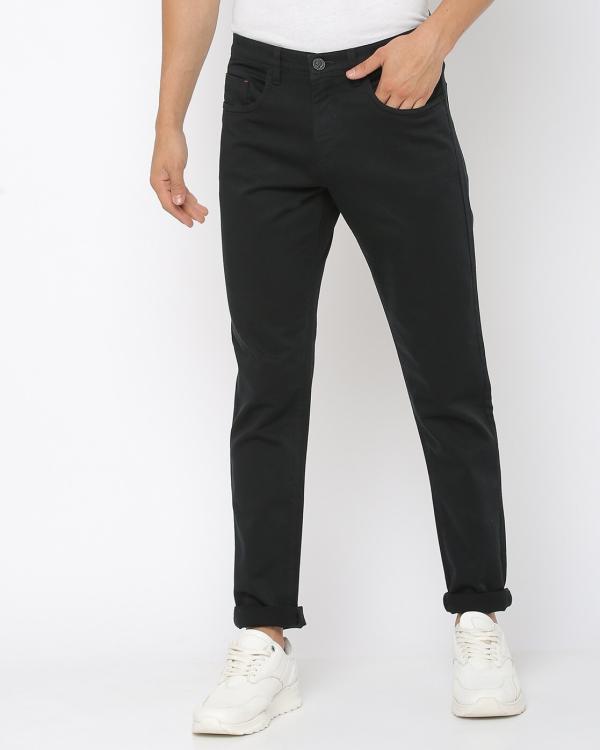 Flat-Front Chinos with 5-Pocket Styling - JioMart