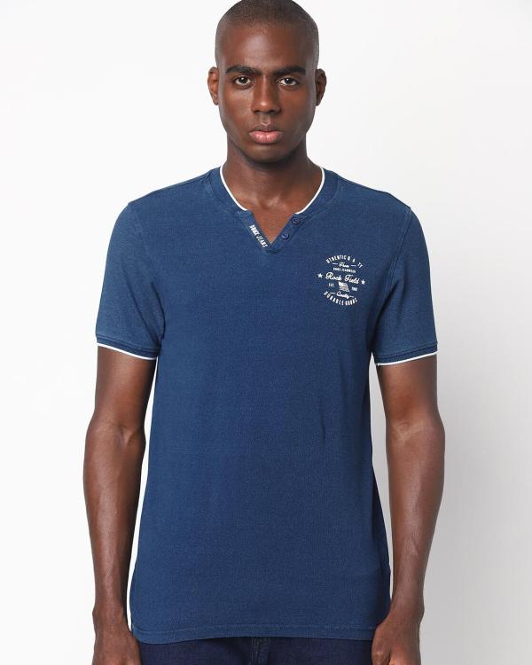 Henley Tshirt with Notched Band Collar JioMart