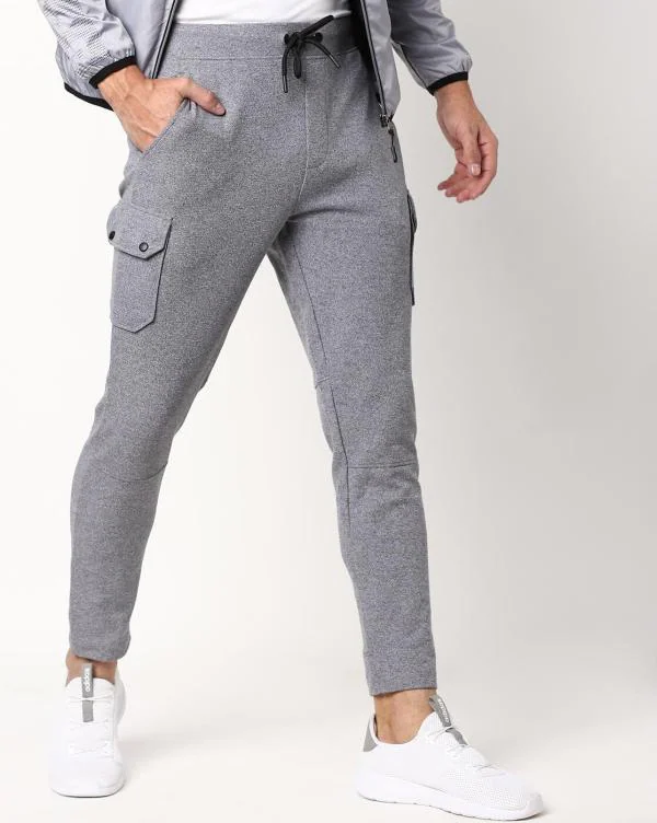 Heathered Joggers with Cargo Pockets JioMart