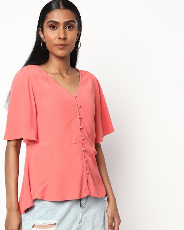 Vneck Top with Butterfly Sleeves JioMart