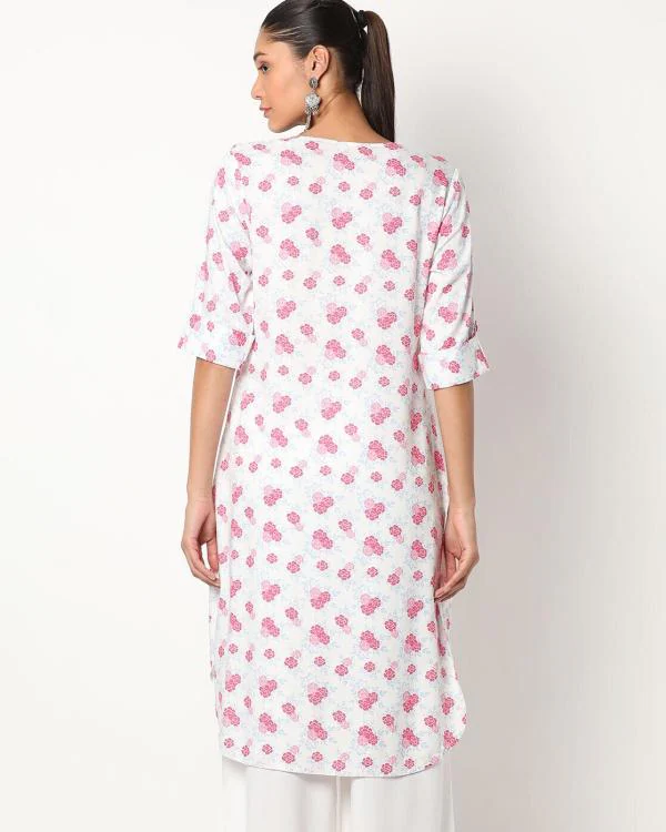 Floral Print Straight Kurta JioMart