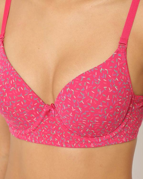 Printed Padded Tshirt Bra with Detachable Straps JioMart