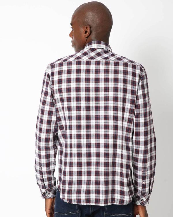 Checked Slim Fit Shirt With Flap Pockets JioMart