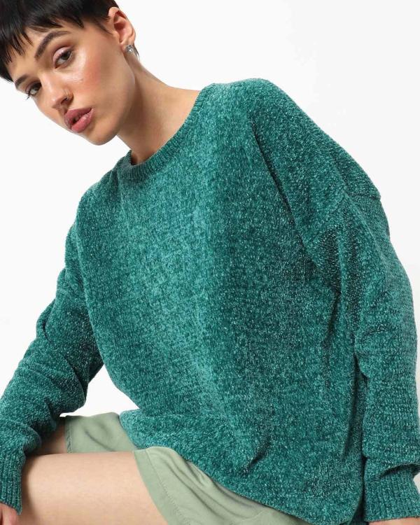 RoundNeck Chenille Sweater JioMart