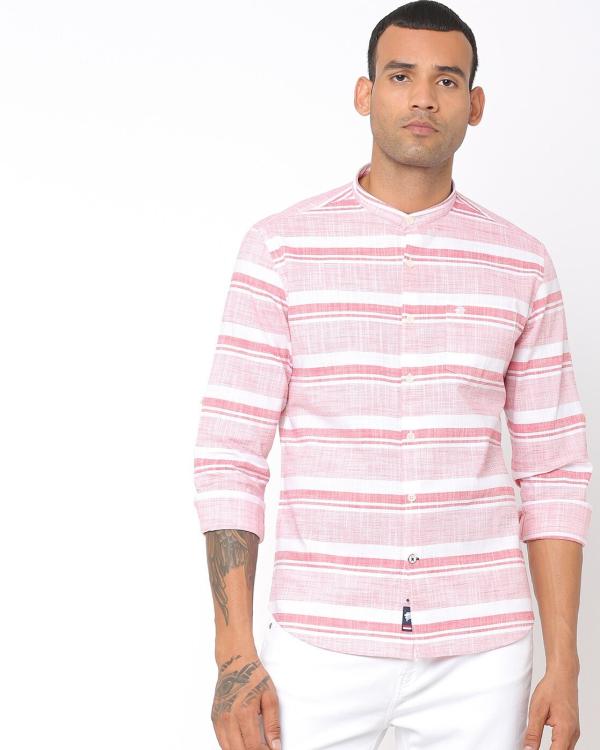 BandCollar Cotton Shirt with Patch Pocket JioMart