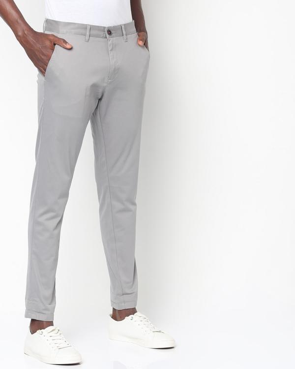 Slim Fit FlatFront Trousers with Insert Pockets JioMart
