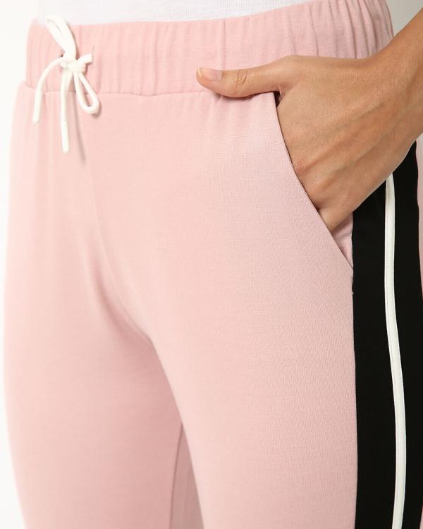 Cuffed Track Pants with Elasticated Drawstring Waist JioMart