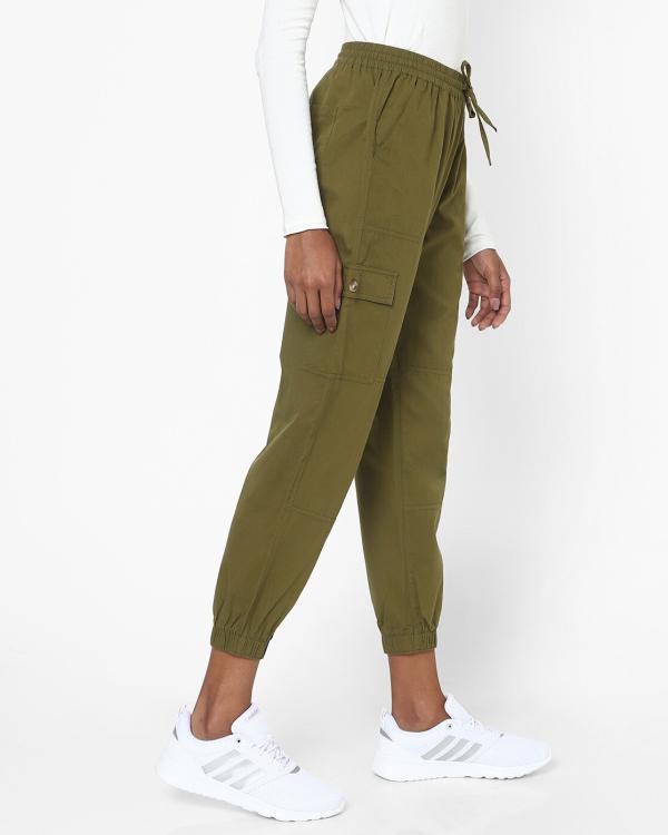 AnkleLength Joggers with Elasticated Drawstring Waist JioMart