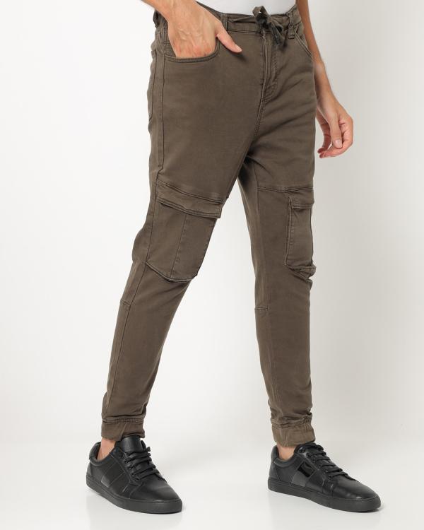 Slim Fit Cargo Joggers JioMart