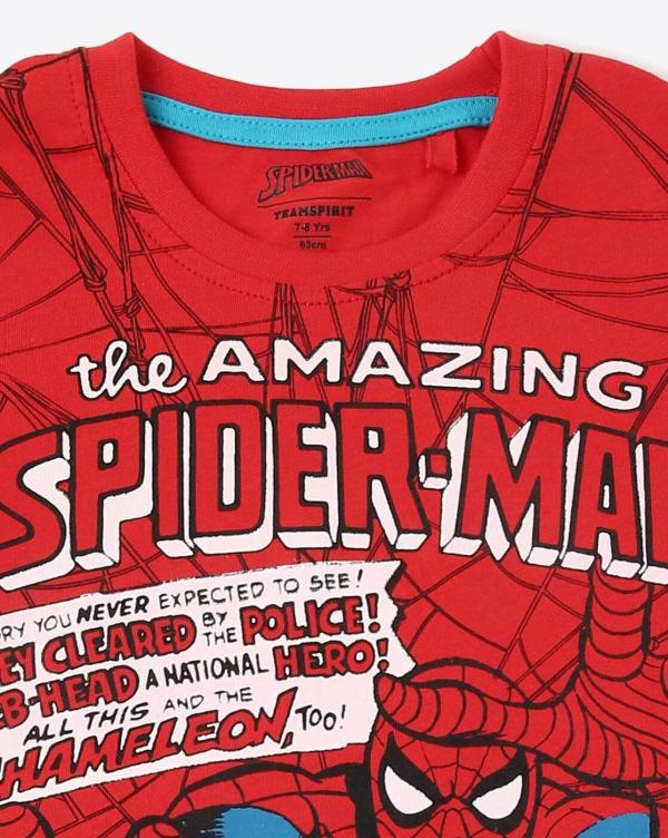 Spiderman Print Round-Neck T-shirt - JioMart