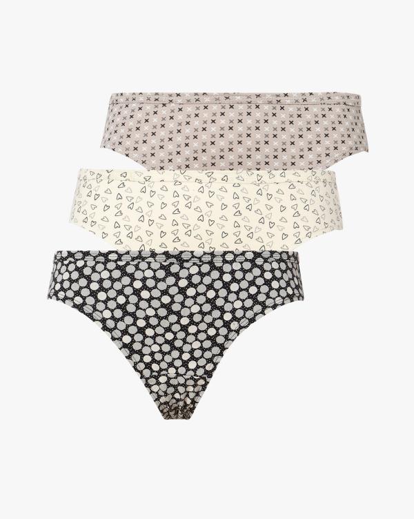 Pack of 3 Printed Bikini Panties JioMart