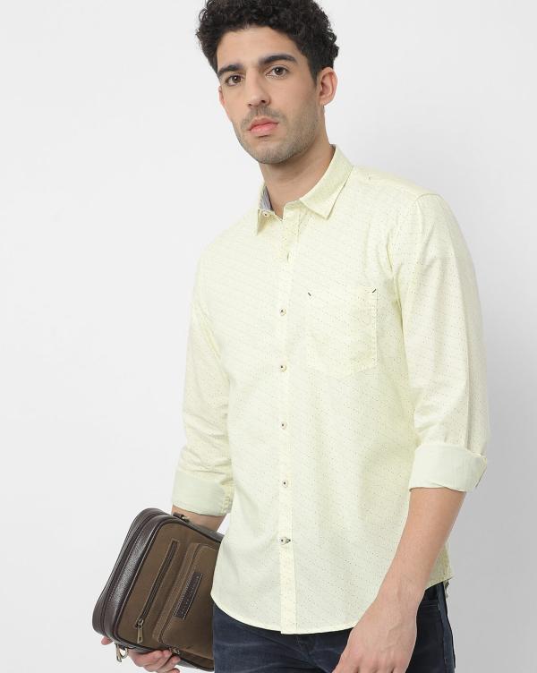 Printed Slim Fit Shirt with Patch Pocket JioMart