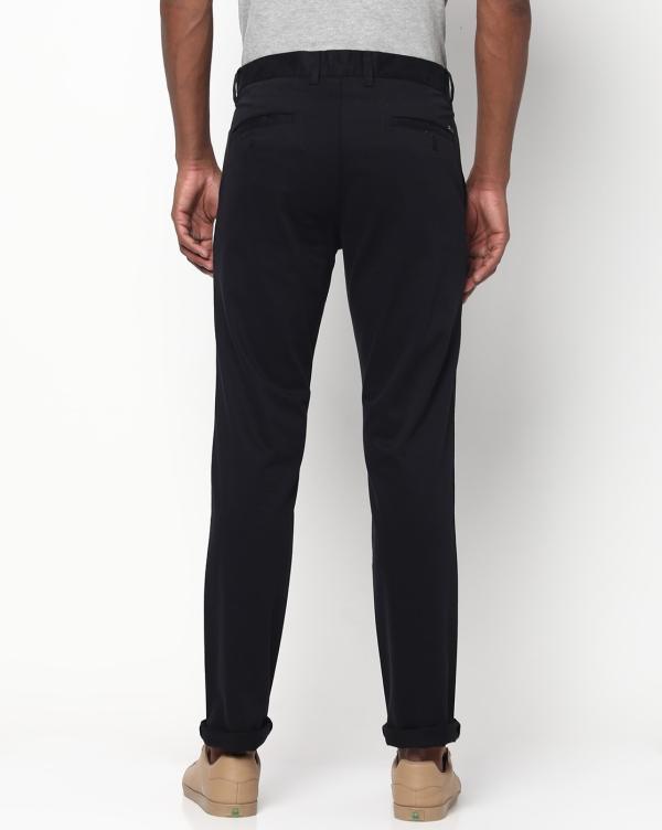 Broken Twill FlatFront Tapered Trousers with Insert Pockets JioMart