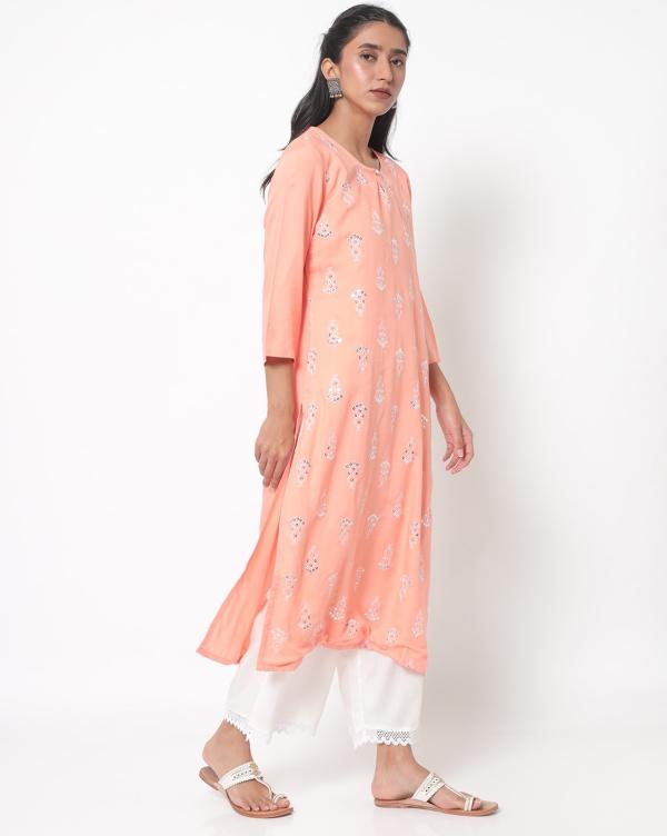 Embroidered Straight Kurta Set JioMart