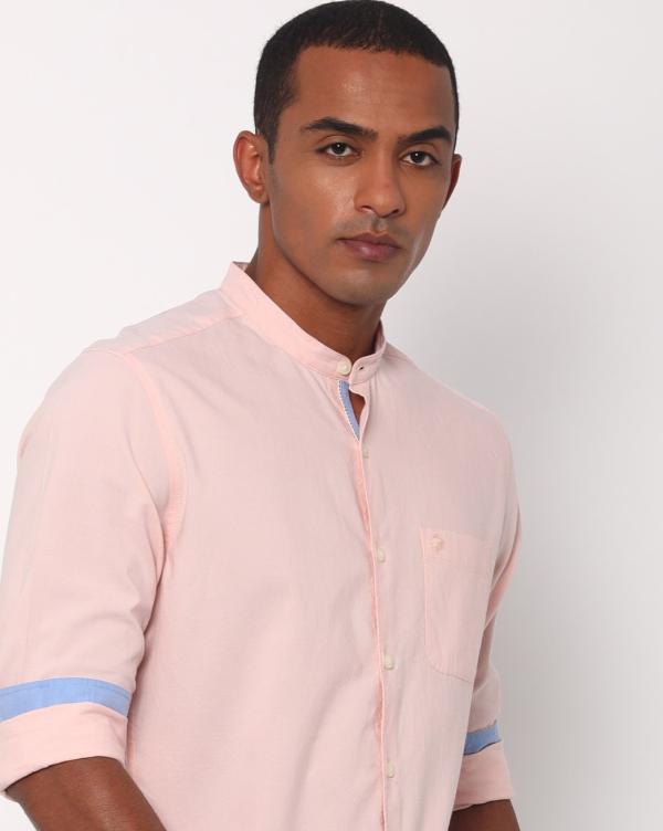 Slim Fit Shirt with Patch Pocket JioMart