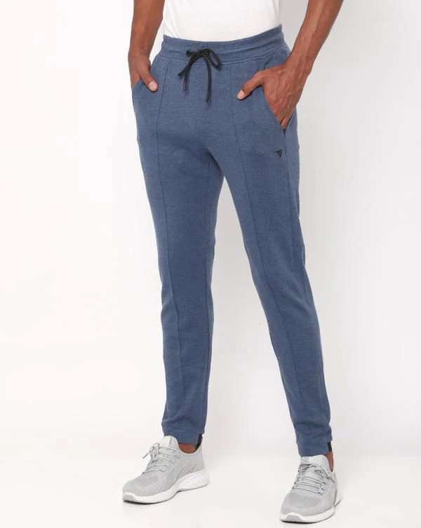Heathered Straight Track Pants with Insert Pockets - JioMart