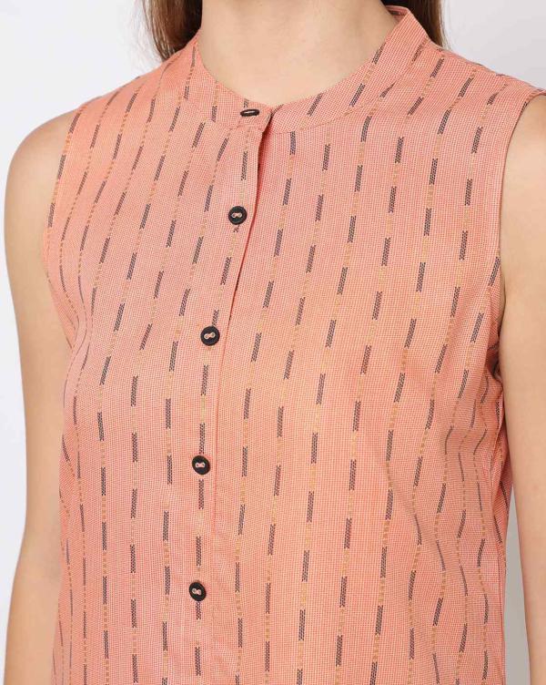 Woven BandCollar Straight Kurta JioMart