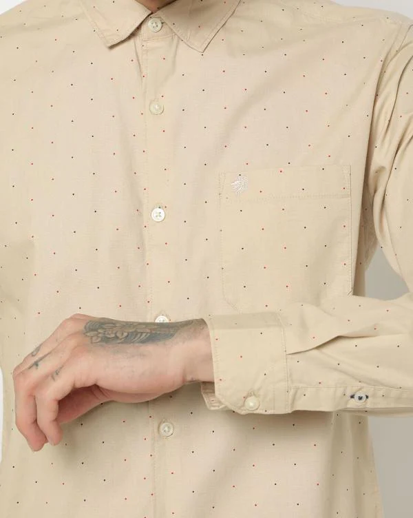 Printed Slim Fit Shirt with Patch Pocket JioMart