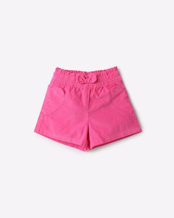 Corduroy Shorts with Bow Accent JioMart
