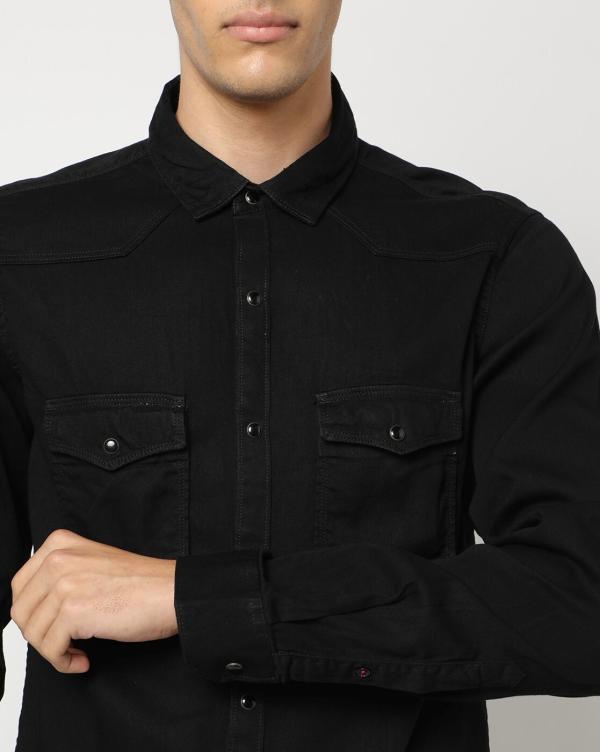 Slim Fit Shirt with Flap Pockets JioMart