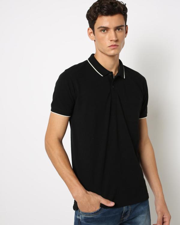Slim Fit Polo Tshirt with Patch Pocket JioMart