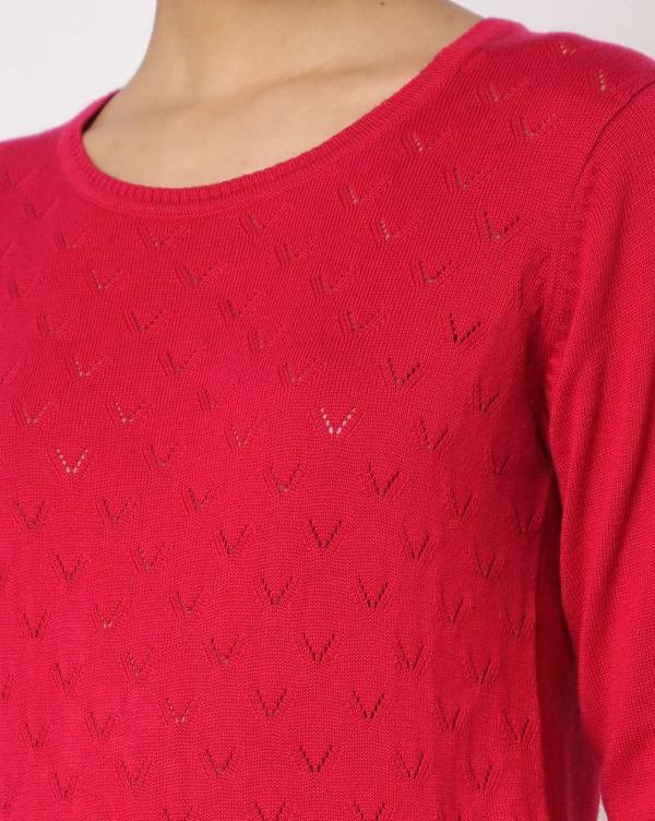 Knit Sweater with Cuffed Sleeves JioMart