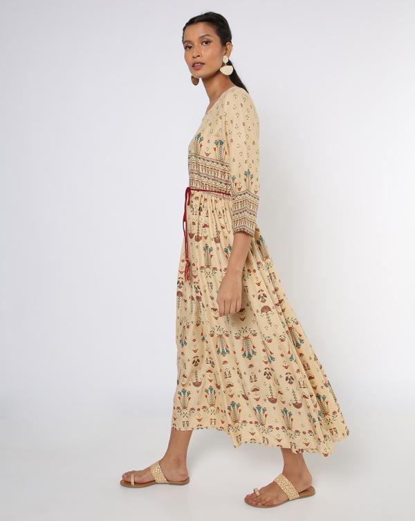 Egyptian Print Fit & Flare Dress JioMart