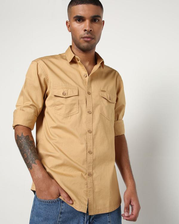 Slim Fit Shirt with Flap Pockets JioMart