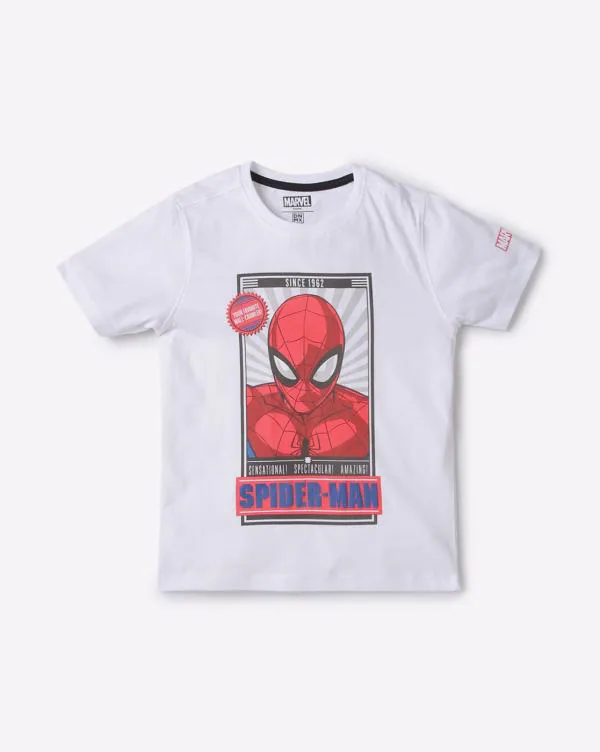 Spider-Man Print Crew-Neck T-shirt - JioMart