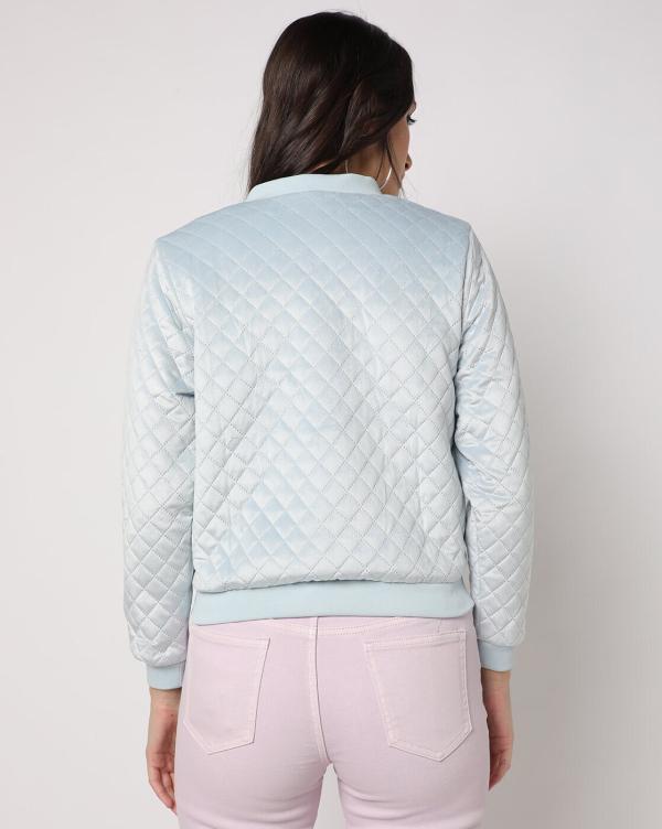Quilted ZipFront Bomber Jacket JioMart