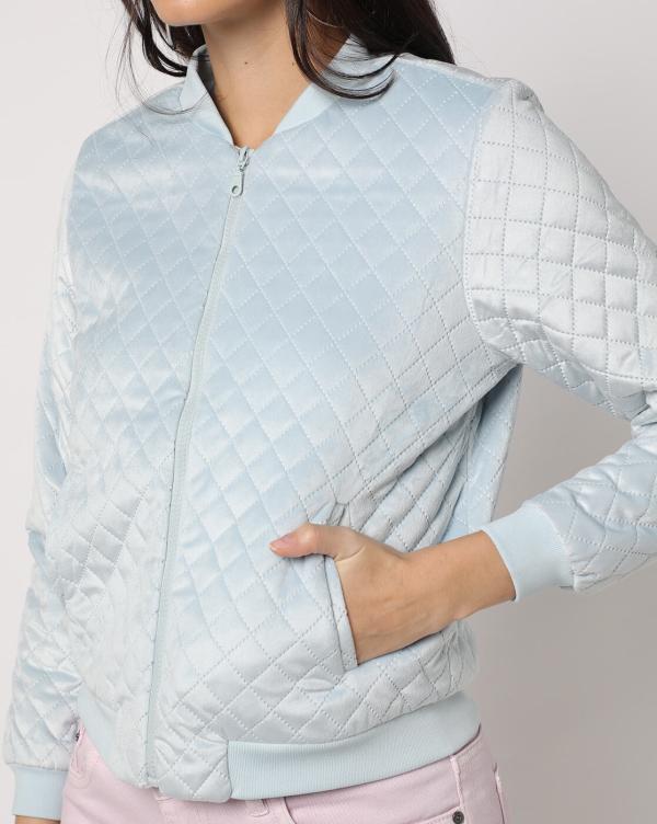 Quilted ZipFront Bomber Jacket JioMart
